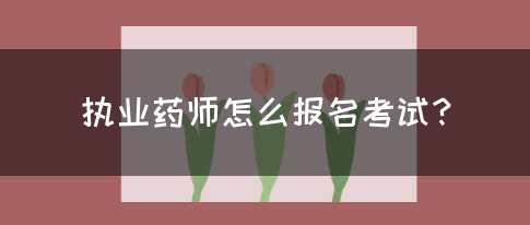 执业药师怎么报名考试？(图1)